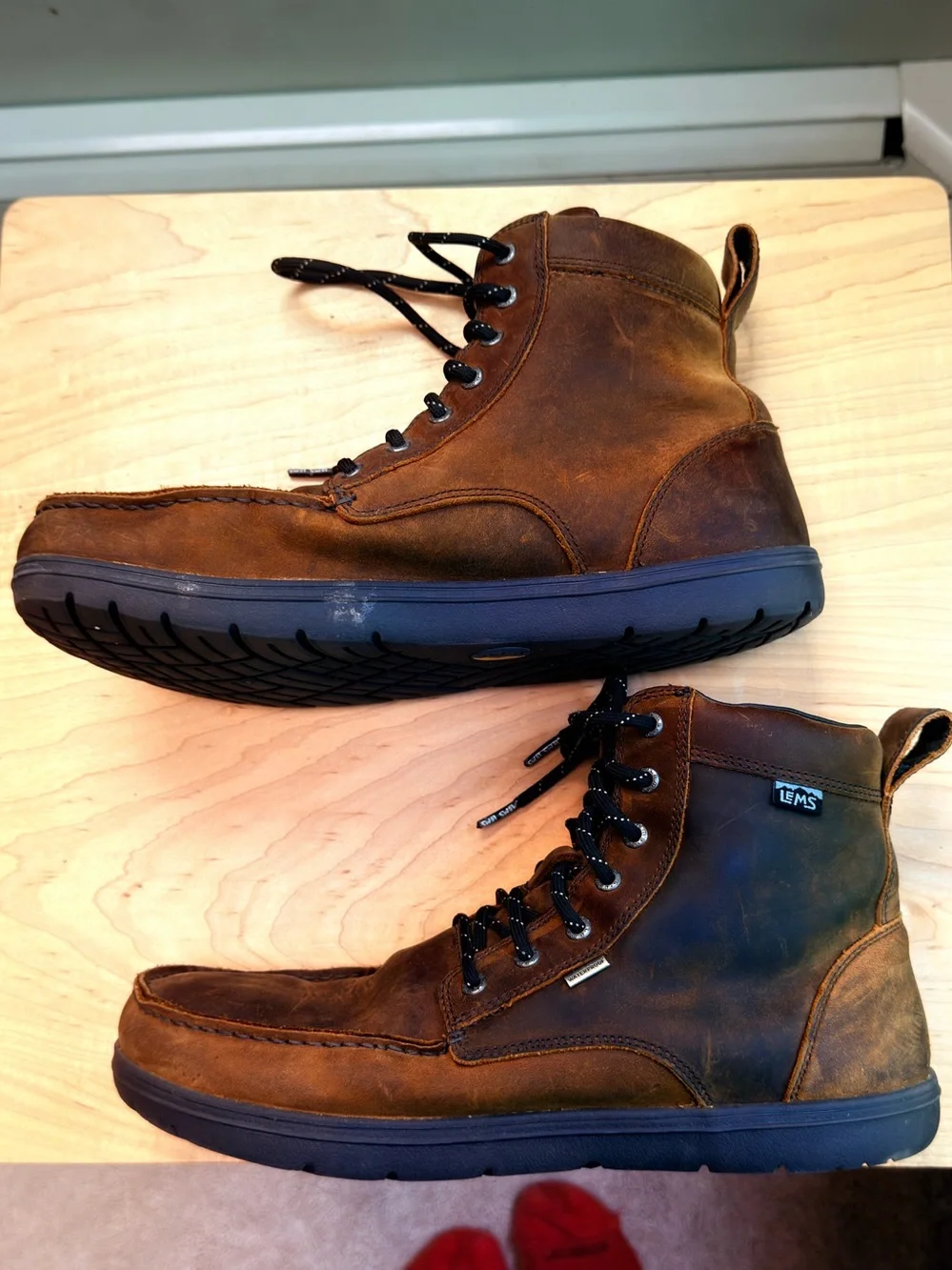 Lems Boulder Boot waterproof Men's Brown Leather Lace-Up Boots